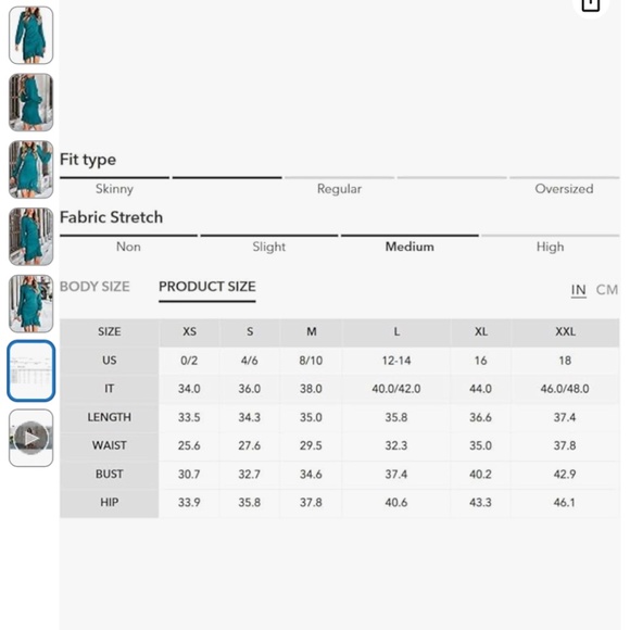 Cupshe Women’s Teal Ruffle Hem Ruched Body Con Long Sleeve Summer Dress US M - Picture 8 of 9